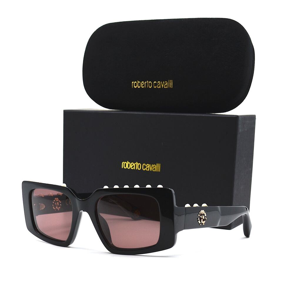 NEW ROBERTO CAVALLI SRC039S 700Y BLACK PURPLE LENS AUTHENTIC SUNGLASSES